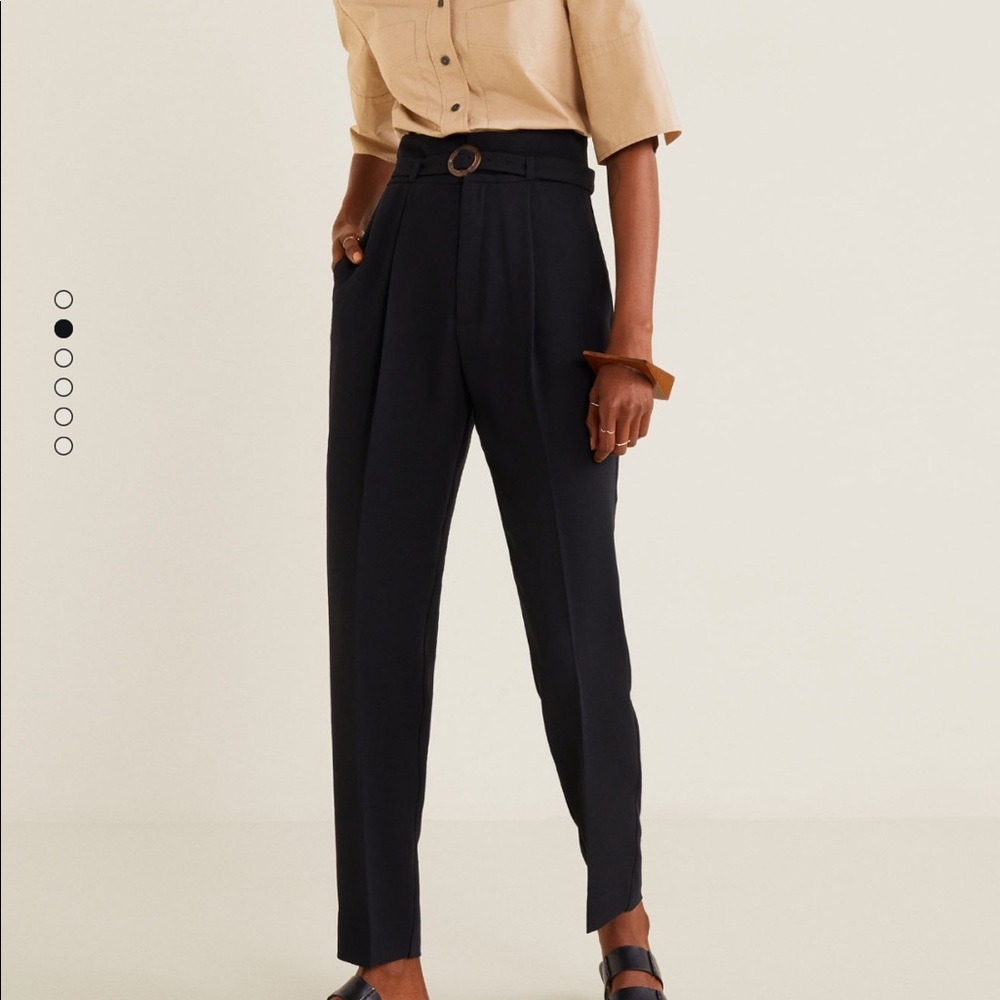 Black straight Mango pants. Size: US 10